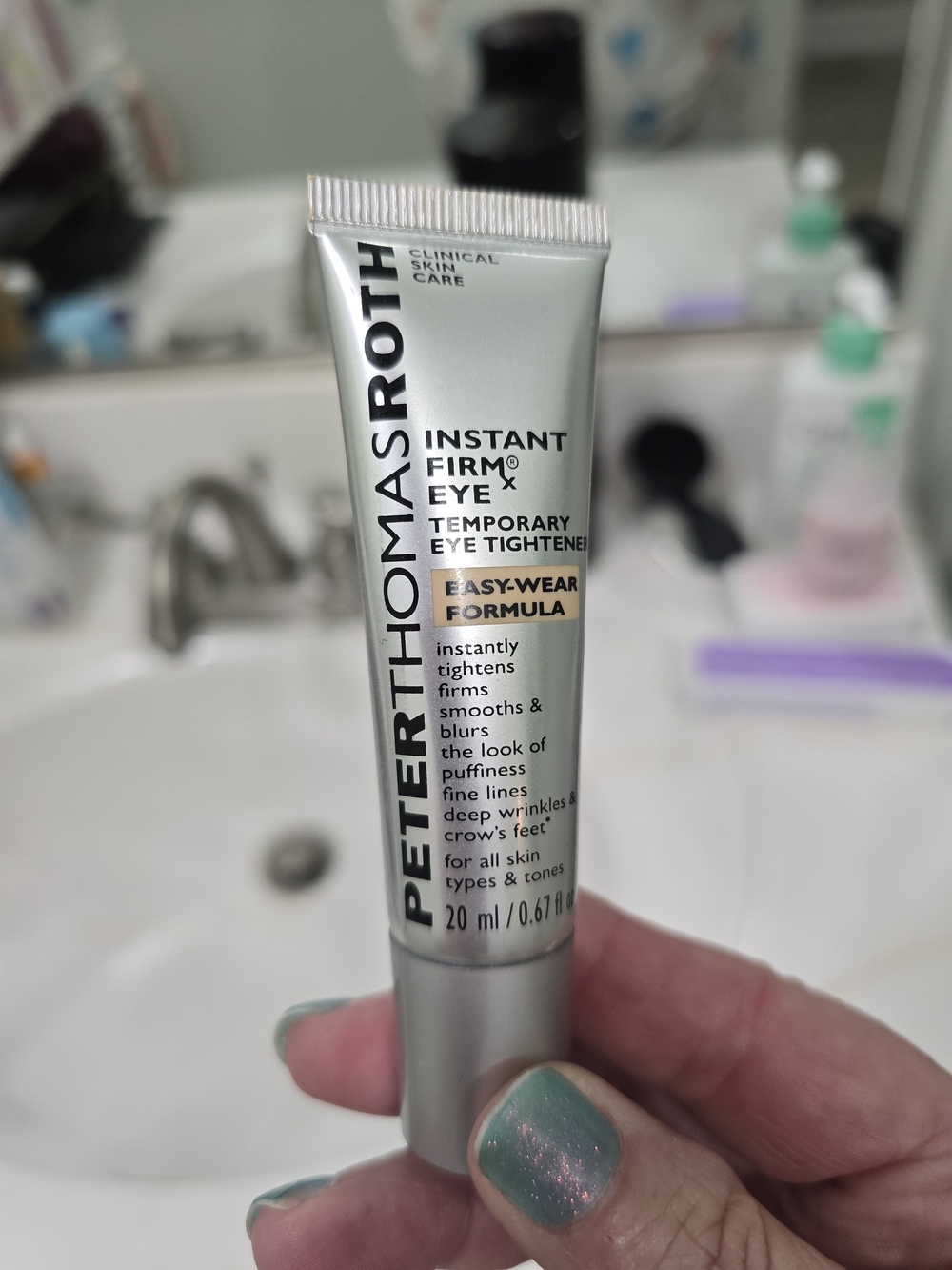 Peter Thomas Roth Instant FIRMx Eye Cream Silver Tube with Gold Accent